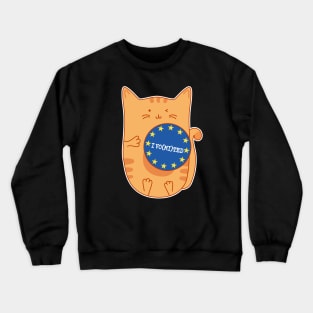 Election Remain EU Anti Brexit I Vomited UK Politics for Cat Lover Crewneck Sweatshirt